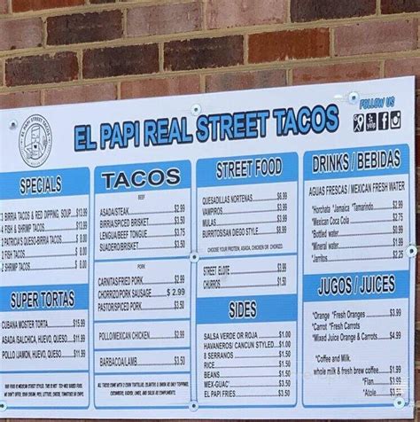 Online Menu of El Papi Real Street Tacos Restaurant,。